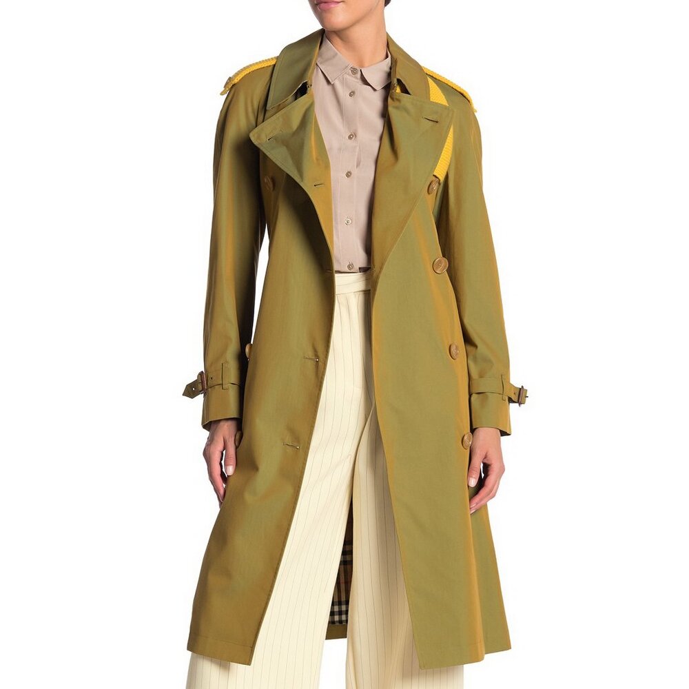 NWT Burberry Contrast Knit Trench Coat